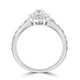 0.51ct Diamond Ring with 1tct Diamonds set in 18K White Gold