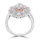 0.57ct Diamond Ring with 1.67tct Diamonds set in 18K Two Tone Gold