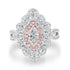 0.57ct Diamond Ring with 1.67tct Diamonds set in 18K Two Tone Gold