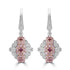 0.36tct Pink Diamond Earring with 0.75tct Diamonds set in 14K Two Tone Gold