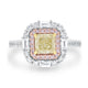 1.02ct Yellow Diamond Ring with 0.83tct Diamonds set in 14K Two Tone Gold