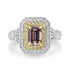 1.08ct Pink Diaspore Rings with 0.69tct Diamond set in 14K White Gold