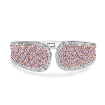 5.54tct Pink Diamond Bangles with 1.6tct Diamond set in 14K White Gold
