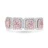 0.45tct Pink Diamond Ring with 0.67tct Diamonds set in 14K Two Tone Gold