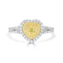 0.12ct Yellow Diamond Rings with 0.36tct Diamond set in 14K Two Tone Gold