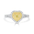 0.12ct Yellow Diamond Rings with 0.36tct Diamond set in 14K Two Tone Gold