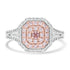 0.09ct Pink Diamond Rings with 0.54tct Diamond set in 14K Two Tone Gold