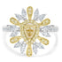 0.44ct Yellow Diamond Rings with 0.71tct Diamond set in 14K Two Tone Gold