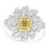0.59ct Yellow Diamond Rings with 0.97tct Diamond set in 14K Two Tone Gold