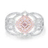 0.18ct Pink Diamond Rings with 0.65tct Diamond set in 14K Two Tone Gold