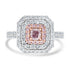 0.33ct Pink Diamond Rings with 0.92tct Diamond set in 14K Two Tone Gold
