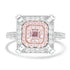 0.18ct Pink Diamond Rings with 0.9tct Diamond set in 14K Two Tone Gold