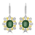 7.62tct Emerald Earring with 3.12tct Diamonds set in 18K Two Tone Gold
