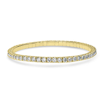 6.06tct Diamond Bangles with -tct - set in 14K Yellow Gold