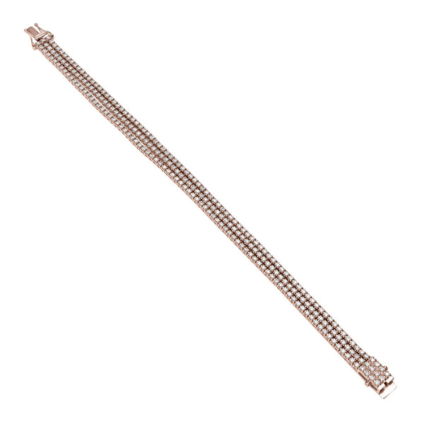 15.14tct Pink Diamond Bracelets with 2.92tct Diamond set in 14K Rose Gold