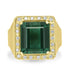 6.64ct Indicolite Rings with 0.22tct Diamond set in 18K Yellow Gold