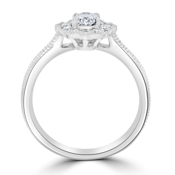 0.5ct Diamond Ring with 0.52tct Diamonds set in 950 Platinum