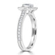 0.5ct Diamond Ring with 0.52tct Diamonds set in 950 Platinum