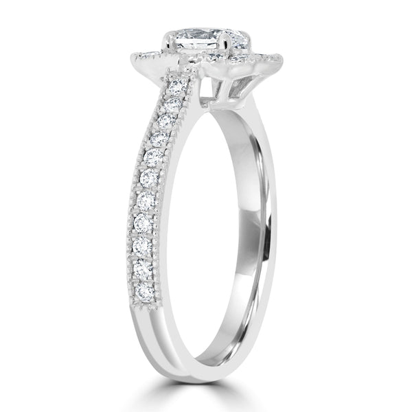 0.5ct Diamond Ring with 0.52tct Diamonds set in 950 Platinum