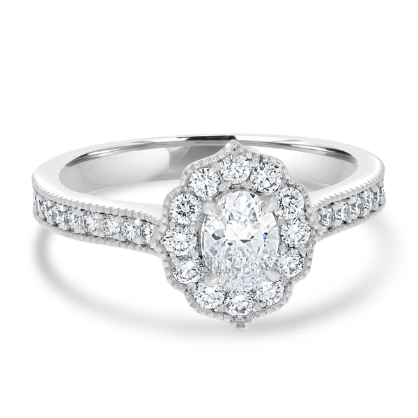 0.5ct Diamond Ring with 0.52tct Diamonds set in 950 Platinum