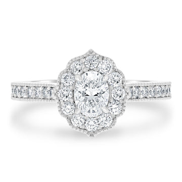 0.5ct Diamond Ring with 0.52tct Diamonds set in 950 Platinum