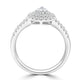 0.54ct Diamond Ring with 0.46tct Diamonds set in 950 Platinum