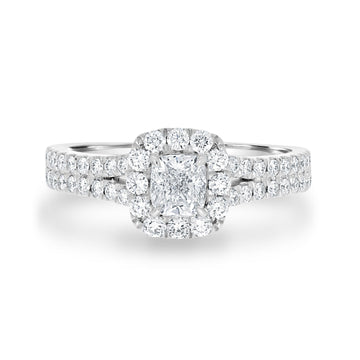 0.5ct Diamond Ring with 0.53tct Diamonds set in 950 Platinum