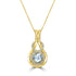 1.12ct Aquamarine Pendant with 0.18tct Diamonds set in 14K Yellow Gold