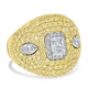 0.53ct Diamond Ring with 2.47tct Diamonds set in 18K Two Tone Gold