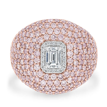 0.5ct Diamond Ring with 2.31tct Diamonds set in 18K Two Tone Gold