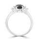 1.09ct Sapphire Ring with 0.14tct Diamonds set in 14K White Gold
