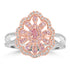 0.1ct Pink Diamond Rings with 0.54tct Diamond set in 14K Two Tone Gold
