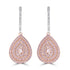 0.12tct Pink Diamond Earring with 1.19tct Diamonds set in 14K Two Tone Gold