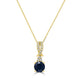 1.17ct Sapphire Pendant with 0.08tct Diamonds set in 14K Yellow Gold