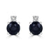 3.08tct Sapphire Earring with 0.13tct Diamonds set in 14K White Gold
