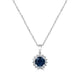 1.19ct Sapphire Pendant with 0.23tct Diamonds set in 14K White Gold
