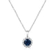 1.19ct Sapphire Pendant with 0.23tct Diamonds set in 14K White Gold