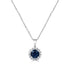 1.19ct Sapphire Pendant with 0.23tct Diamonds set in 14K White Gold