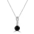 1.4ct Sapphire Pendant with 0.09tct Diamonds set in 14K White Gold
