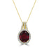 14.07ct Rhodolite Garnet Pendant with 1.47tct Diamonds set in 18K Yellow Gold