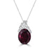 15.14ct Rhodolite Garnet Pendant with 0.54tct Diamonds set in 18K White Gold