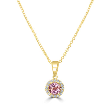 0.53ct Diaspore Pendant with 0.09tct Diamonds set in 18K Yellow Gold