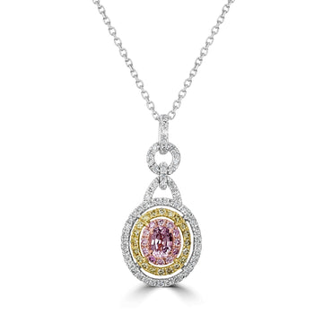 0.31ct Diaspore Pendant with 0.44tct Diamonds set in 18K Two Tone Gold