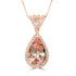 3.92ct Morganite Pendants with 0.25tct Diamond set in 18K Rose Gold