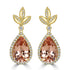 9.27tct Morganite Earring with 0.84tct Diamonds set in 18K Yellow Gold