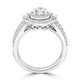 1.01ct Diamond Ring with 0.78tct Diamonds set in 950 Platinum