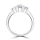 1.03ct Diamond Ring with 0.95tct Diamonds set in 950 Platinum