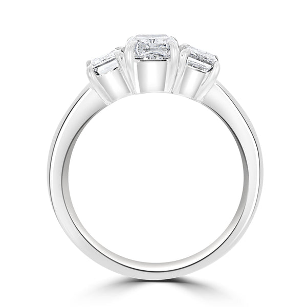 1.03ct Diamond Ring with 0.95tct Diamonds set in 950 Platinum
