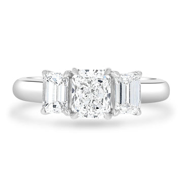 1.03ct Diamond Ring with 0.95tct Diamonds set in 950 Platinum
