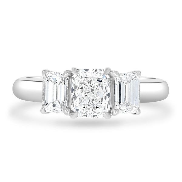 1.03ct Diamond Ring with 0.95tct Diamonds set in 950 Platinum